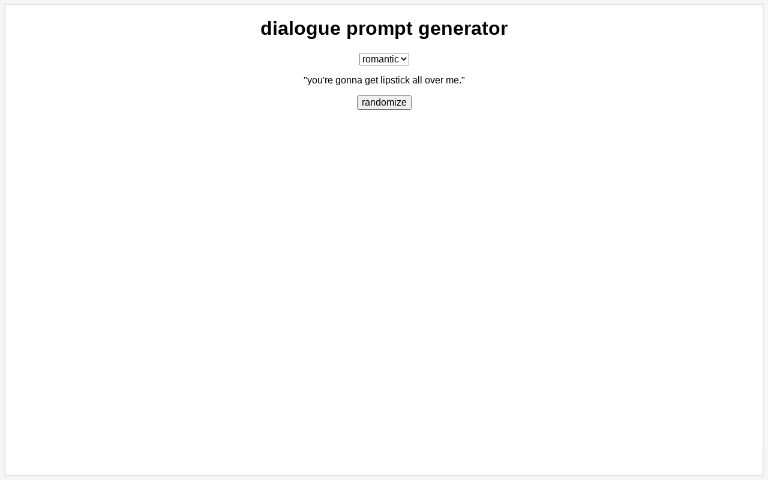 dialogue prompt generator