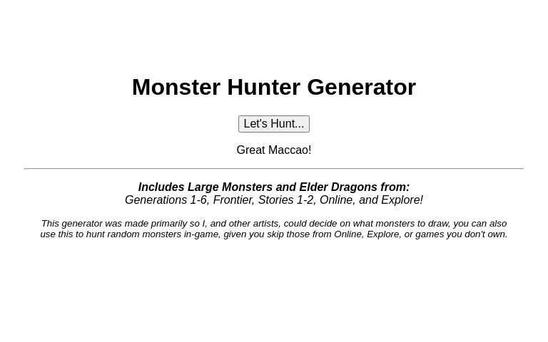 monster-hunter-generator