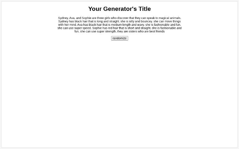 Kids888 ― Perchance Generator