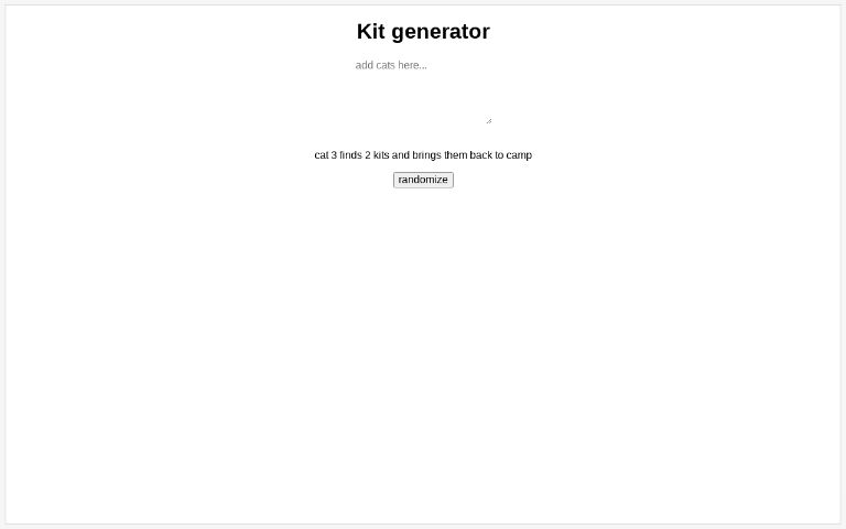 Kit Generator