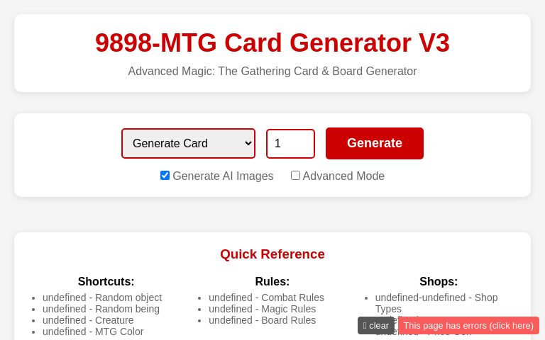 mtg card generator Serpent Generator [Fifth Edition]