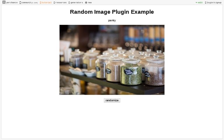 Random Image Plugin Example