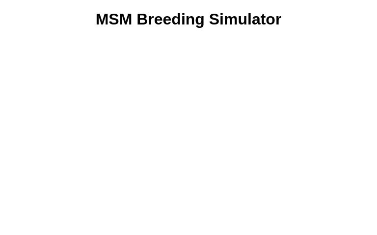 MSM Breeding Simulator ― Perchance Generator
