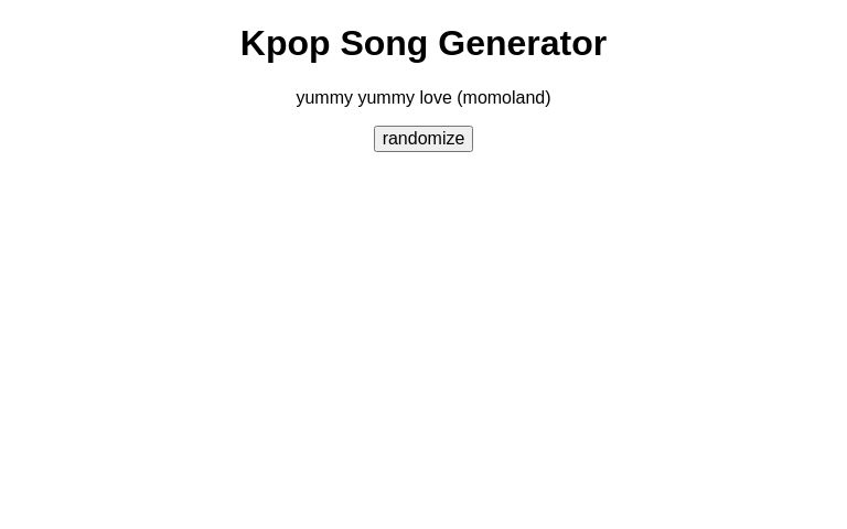 kpop-song-generator