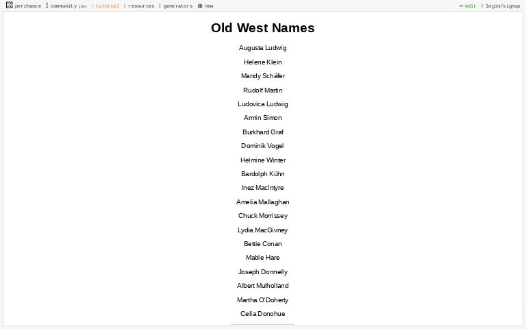 Mexican Old West Names