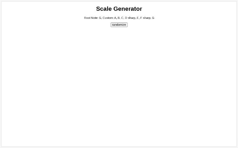 Scale Generator
