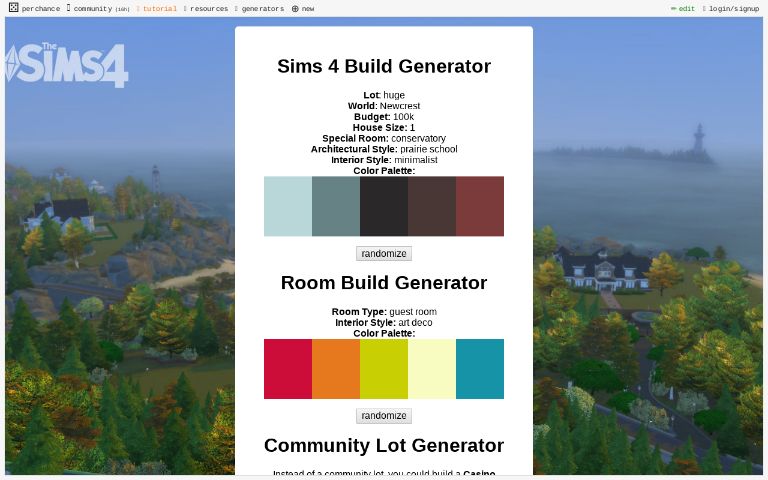 Sims 4 Build Generator