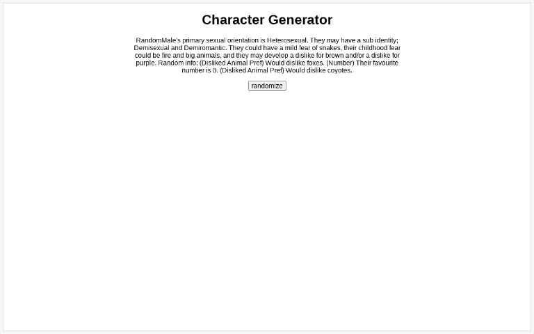 Character Generator