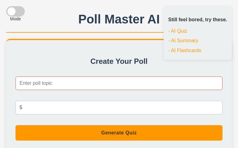 📖 Poll generator r (free, unlimited, no sign-up)