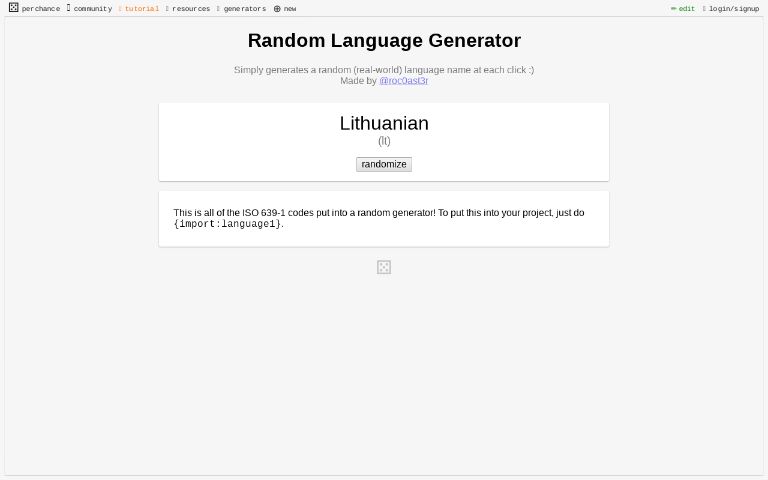 Random Language Generator