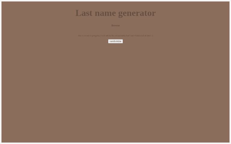 Last name generator