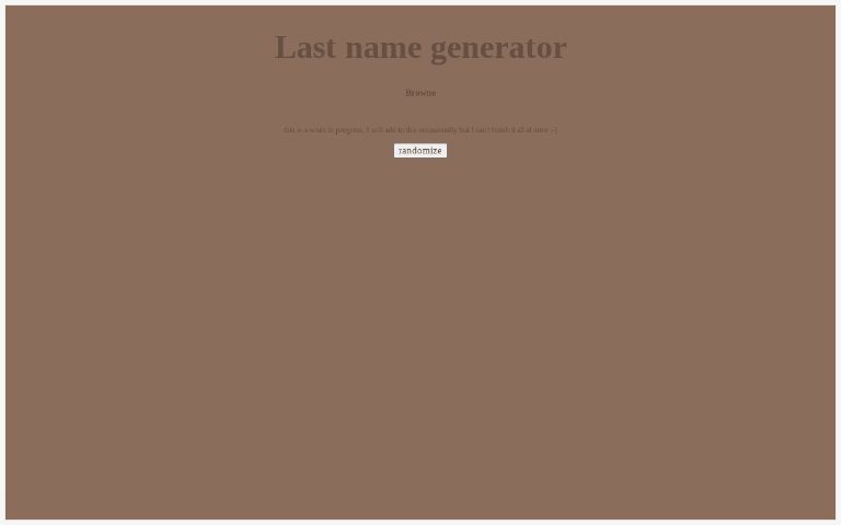 last-name-generator