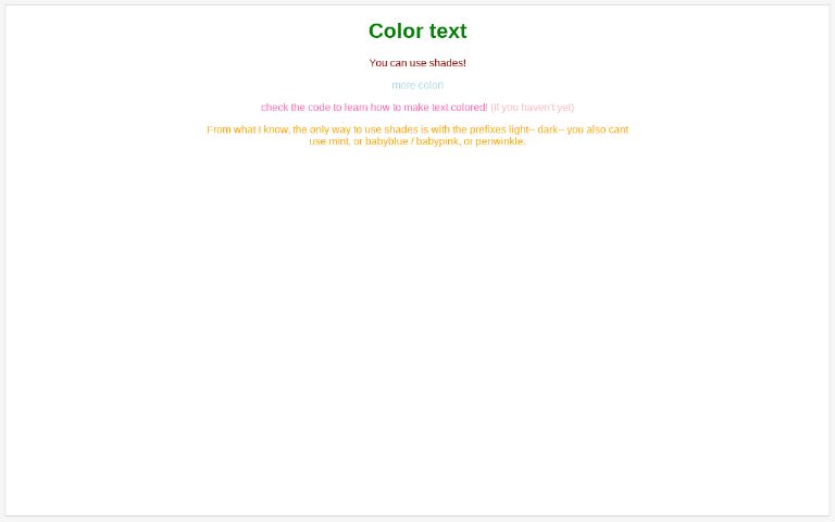 Color text ― Perchance Generator