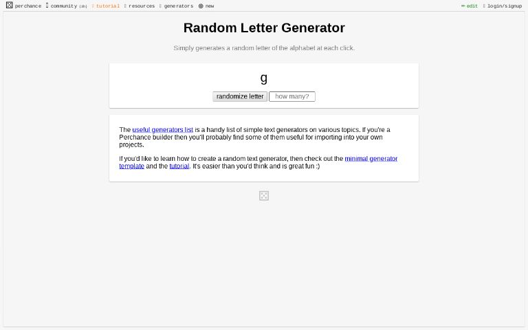 Random Letter Generator