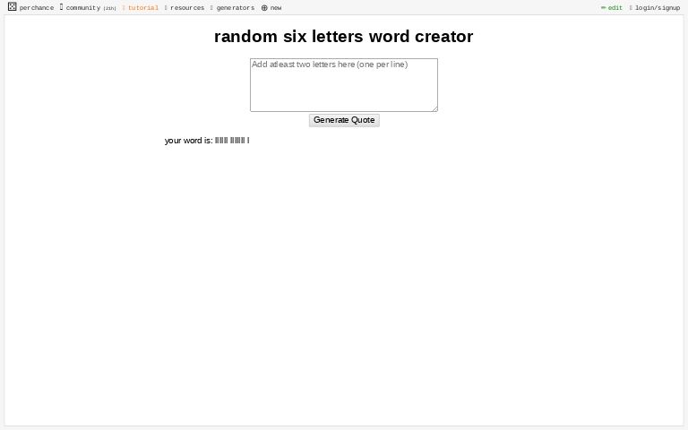 random-six-letters-word-creator-perchance-generator