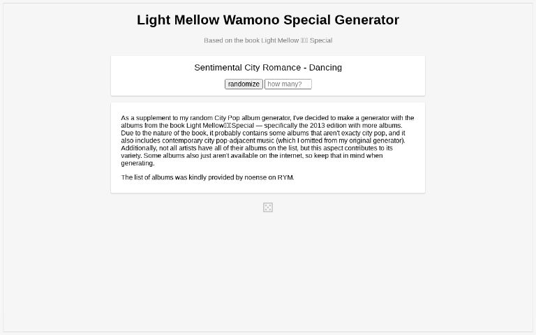 Light Mellow Wamono Special Generator