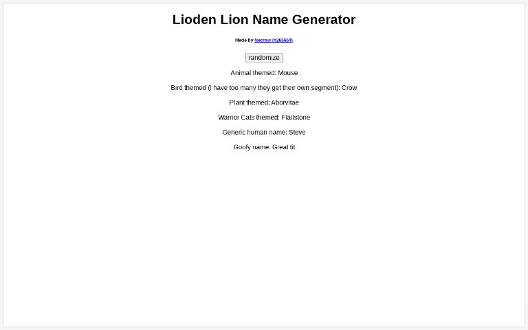 lioden-lion-name-generator