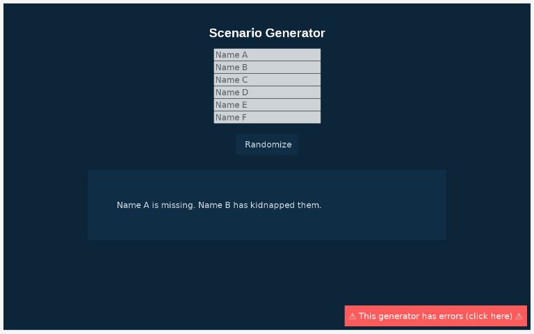 Scenario Generator