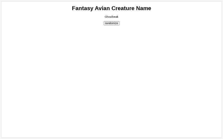 fantasy-avian-creature-name-perchance-generator