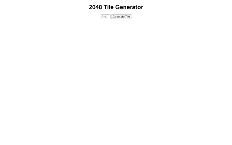 2048 Tile Generator