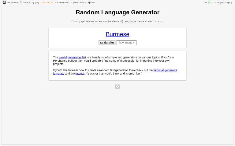 Random Language Generator