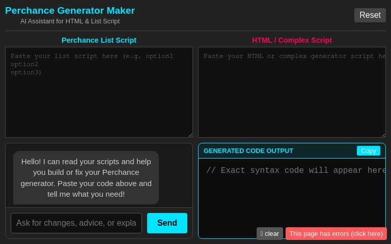 Perchance Generator Maker