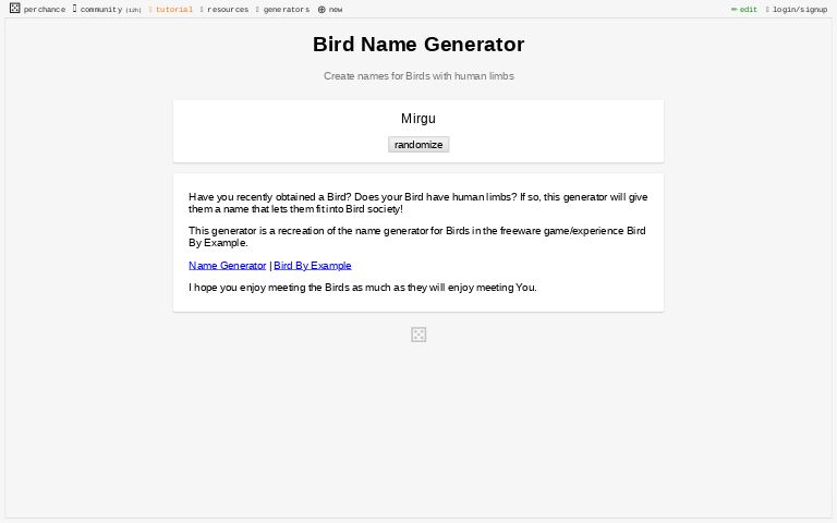 bird-name-generator