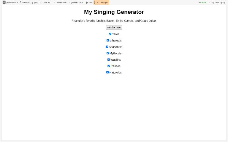 My Singing Generator