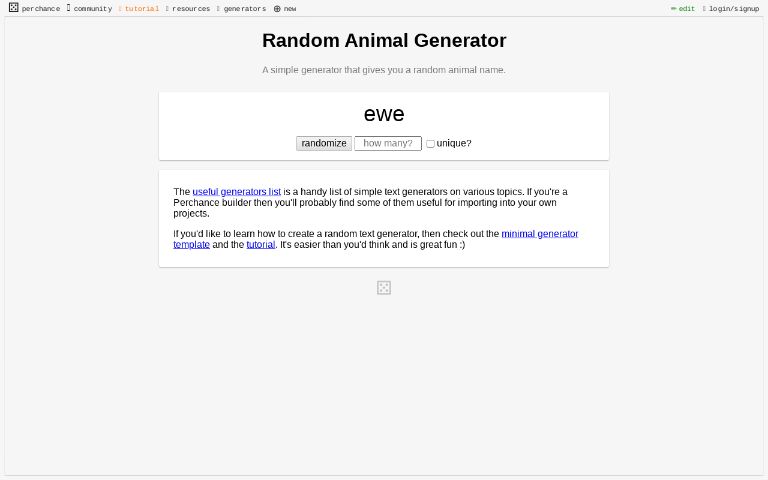 Random Animal Generator