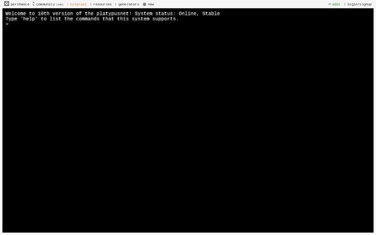 Interative Terminal Template ― Perchance Generator