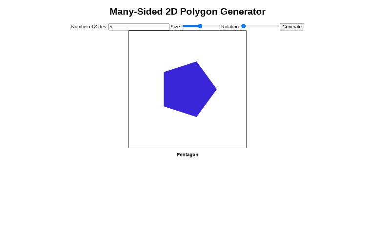 Many-Sided 2D Polygon Generator
