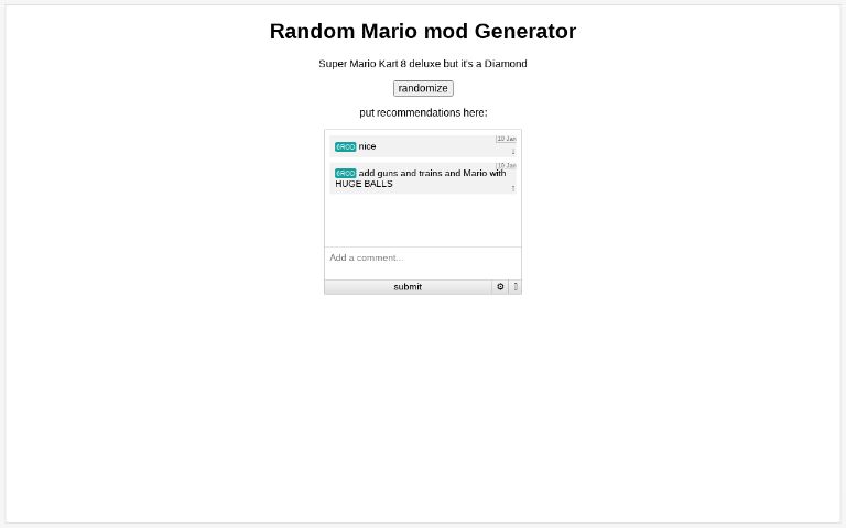 Random Mario mod Generator
