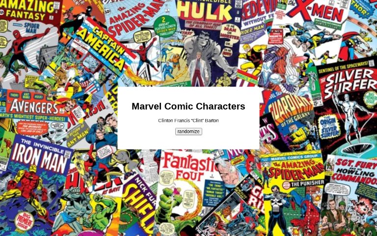 Marvel Comic Characters ― Perchance Generator