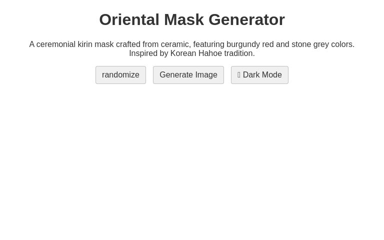 Oriental Mask Generator