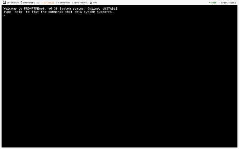 Interative Terminal Template ― Perchance Generator