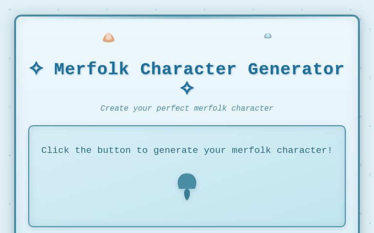 Merfolk Character Generator