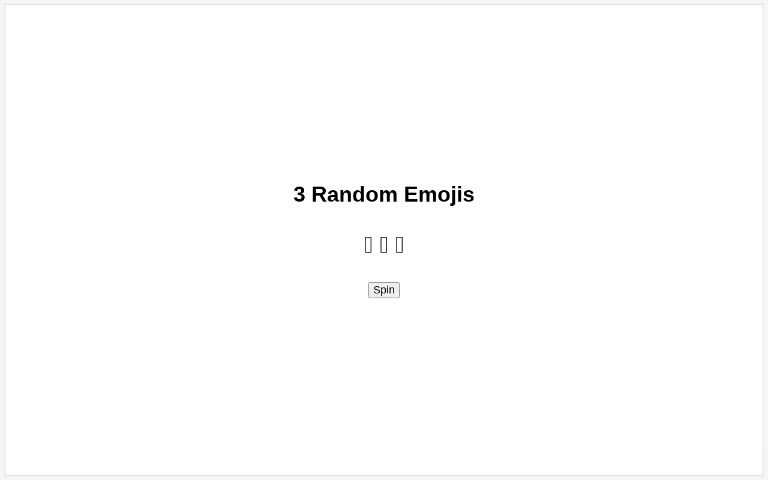 3 Random Emojis ― Perchance Generator