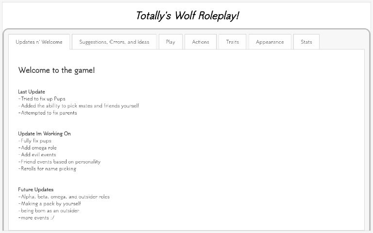 Totally's Wolf Roleplay!