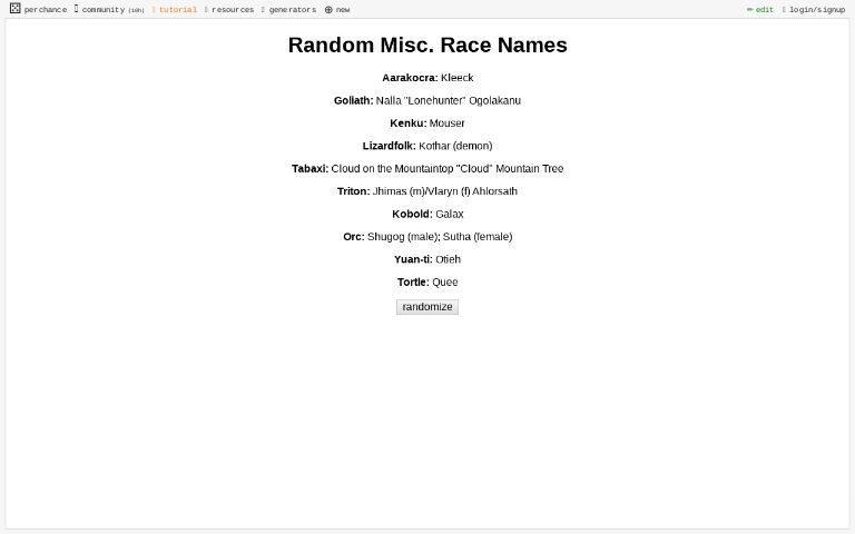 random-misc-race-names-perchance-generator