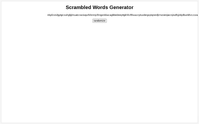 scrambled-words-generator-perchance