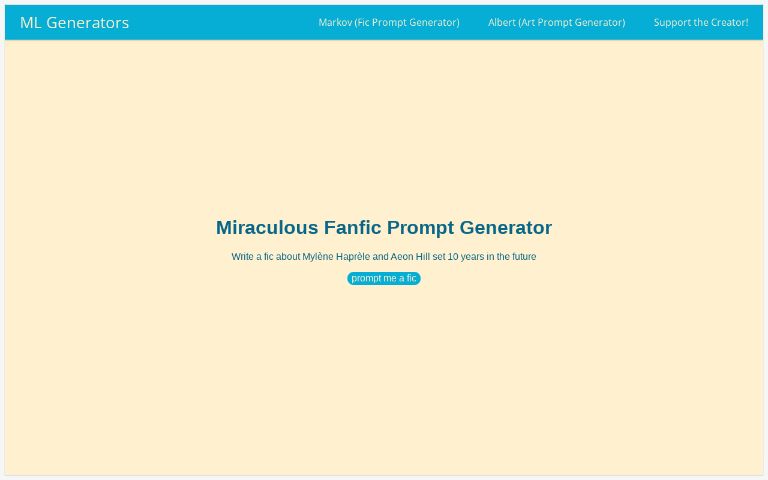 Miraculous Fanfic Prompt Generator ― Perchance