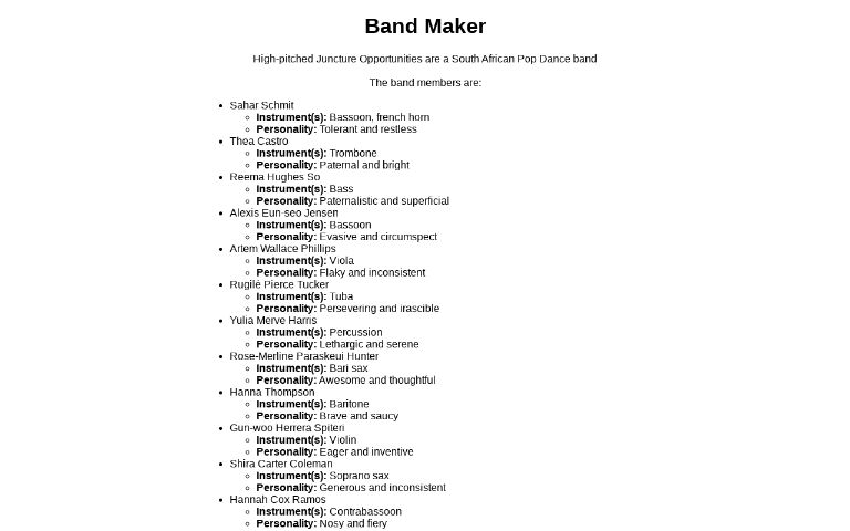 band-maker-perchance-generator