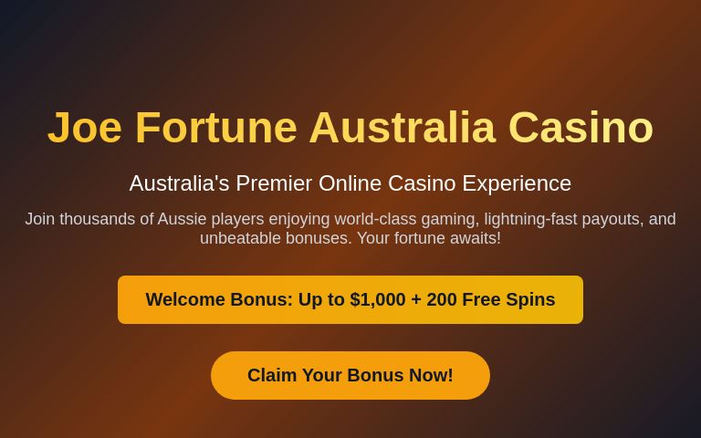 joe-fortune-australia-casino-perchance-generator