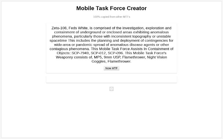 Mobile Task Force Name Generator