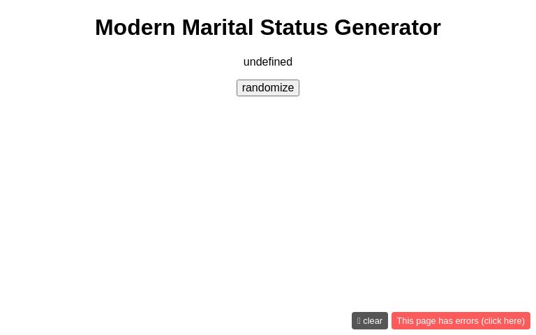 Modern Marital Status Generator