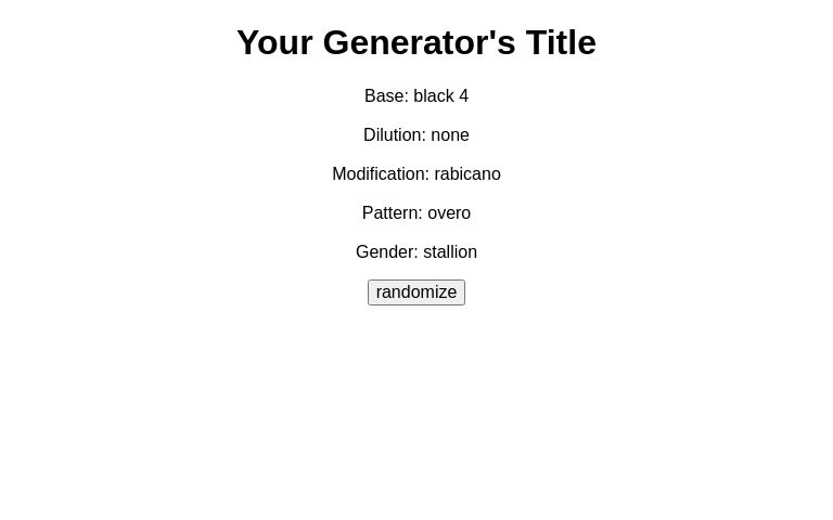 Morningdustranchbreedinghorses ― Perchance Generator