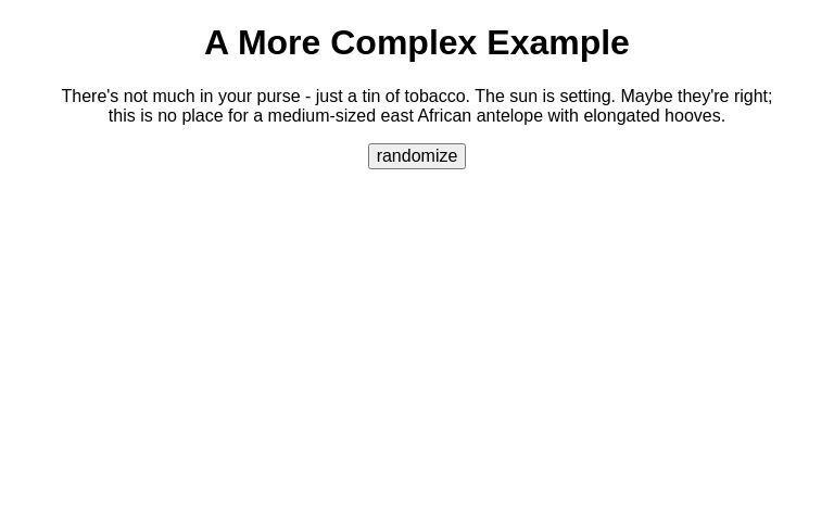 A More Complex Example ― Perchance Generator