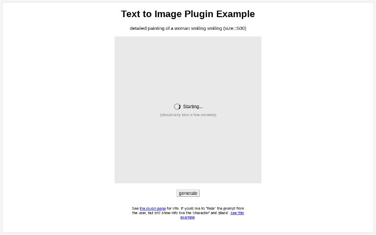 Text to Image Plugin Example