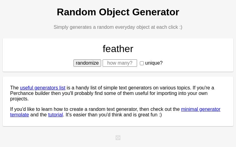 Random Object Generator