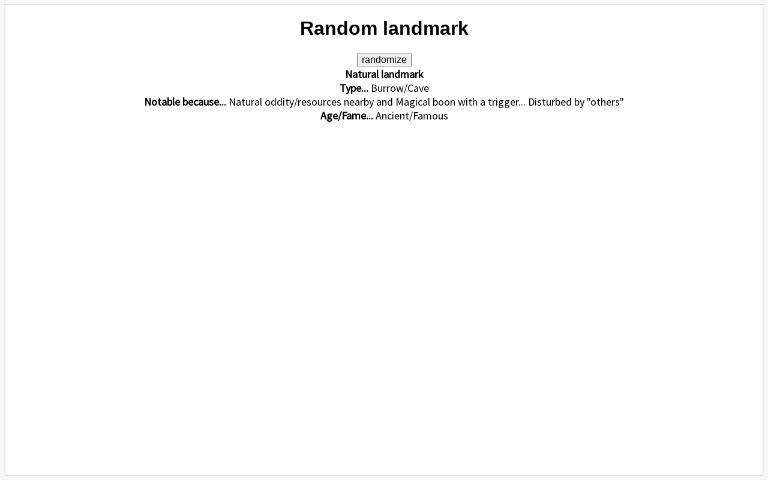 Random Landmark Name Generator